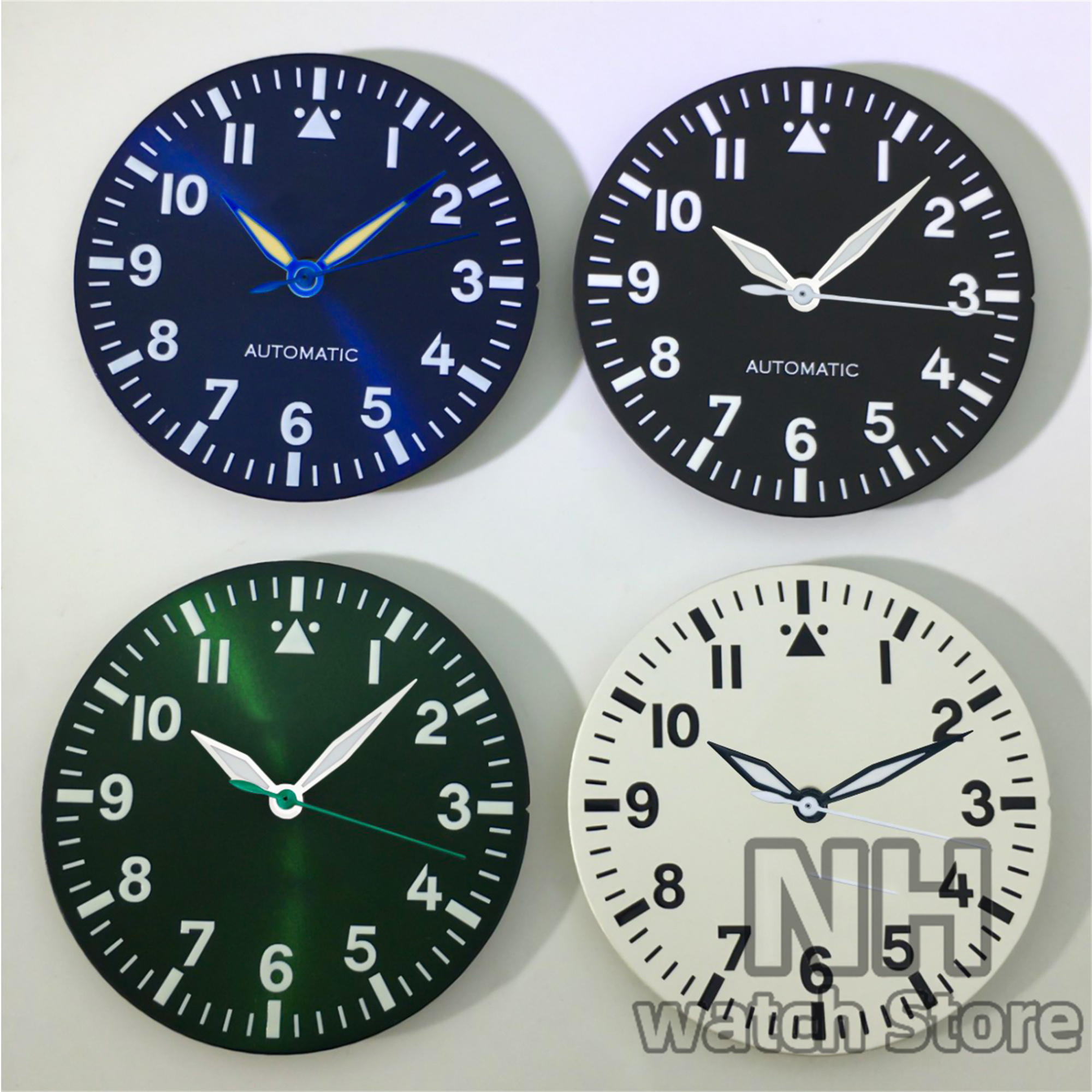 Luxury Watch With Green Dial - 29mm Pilot Style Watch Dial With