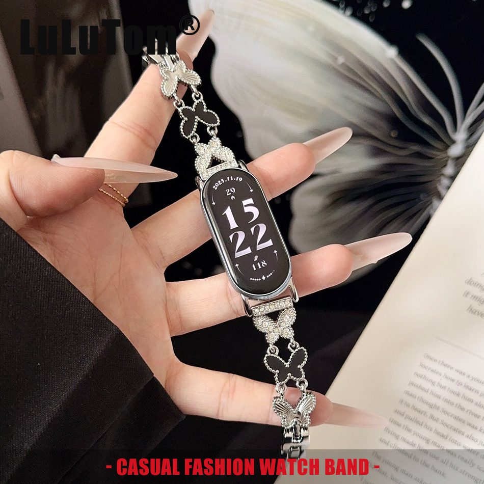 Luxury Watch German - Luxury Diamond Butterfly Strap For Xiaomi