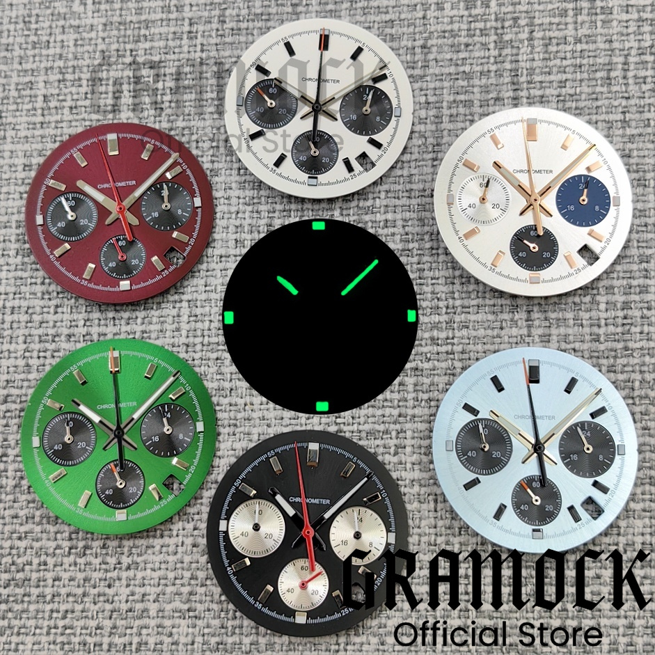 Gramock 30mm Ice Blue/Burgundy - Luxury Watch With Green Dial recension och pris