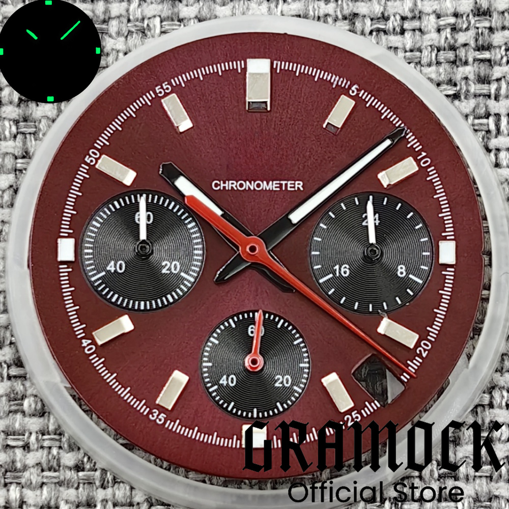 Gramock 30mm Ice Blue/Burgundy - Luxury Watch With Green Dial recension och pris