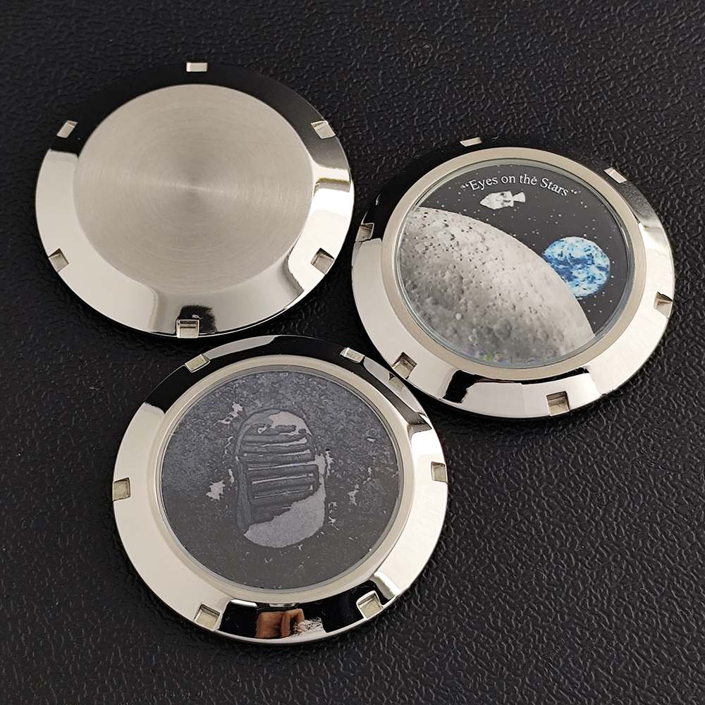 Stainless Steel Moon Pattern W - Exhibition Caseback recension och pris