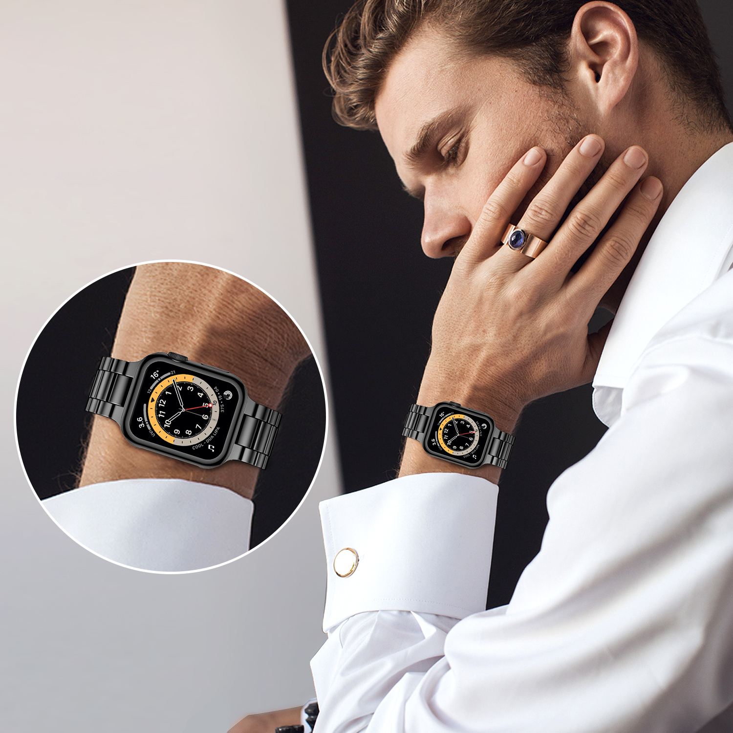 Stainless Steel Strap For Appl - Luxury Watch Apple Bands recension och pris