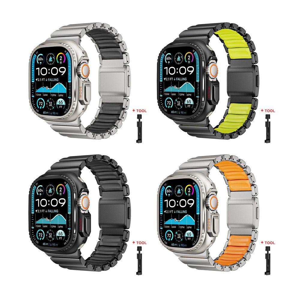 Luxury Titanium Band+Metal Cas - Luxury Watch Apple Bands recension och pris