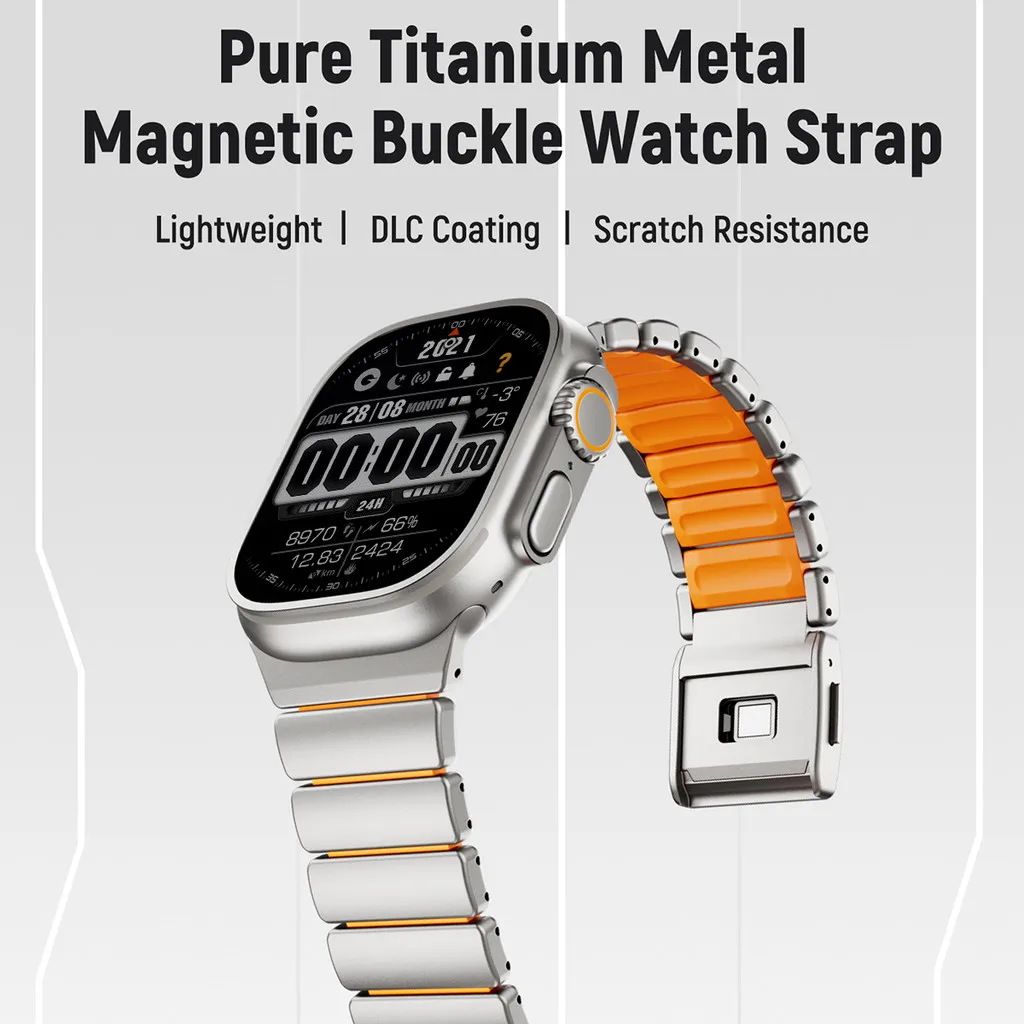 Luxury Titanium Band+Metal Cas - Luxury Watch Apple Bands recension och pris