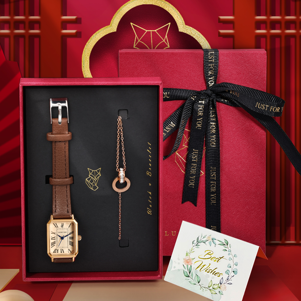 LUCKY FOX 2PCS Light Luxury Gi - Luxury Watch Kit recension och pris