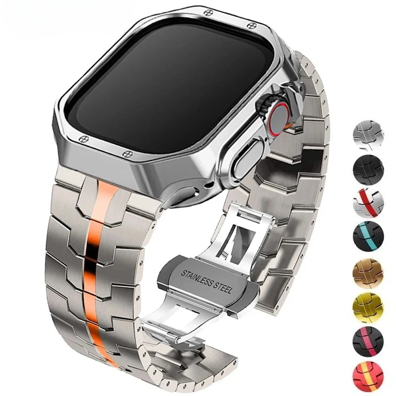 Luxury Strap+Case For Apple Wa - Luxury Watch Apple Bands recension och pris