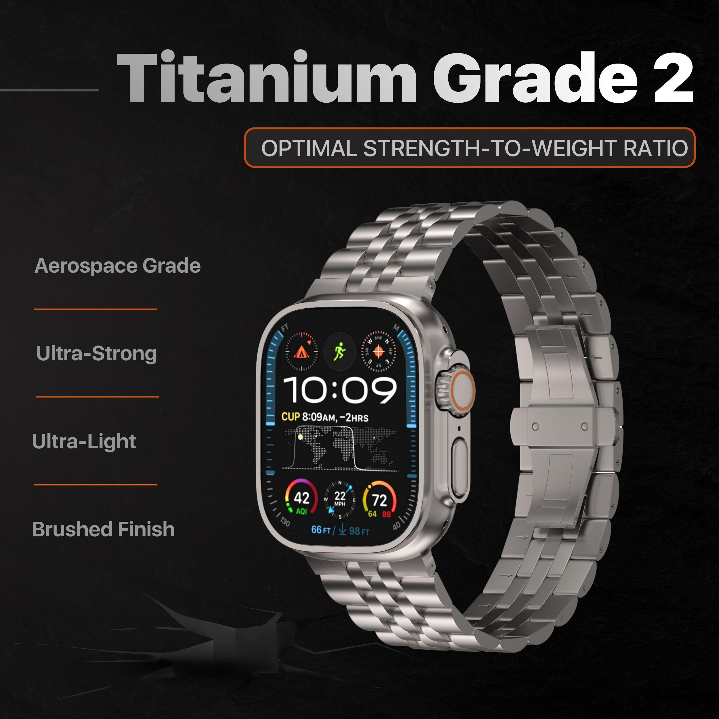 Luxury Titanium Strap for Appl - Luxury Watch Apple Bands recension och pris