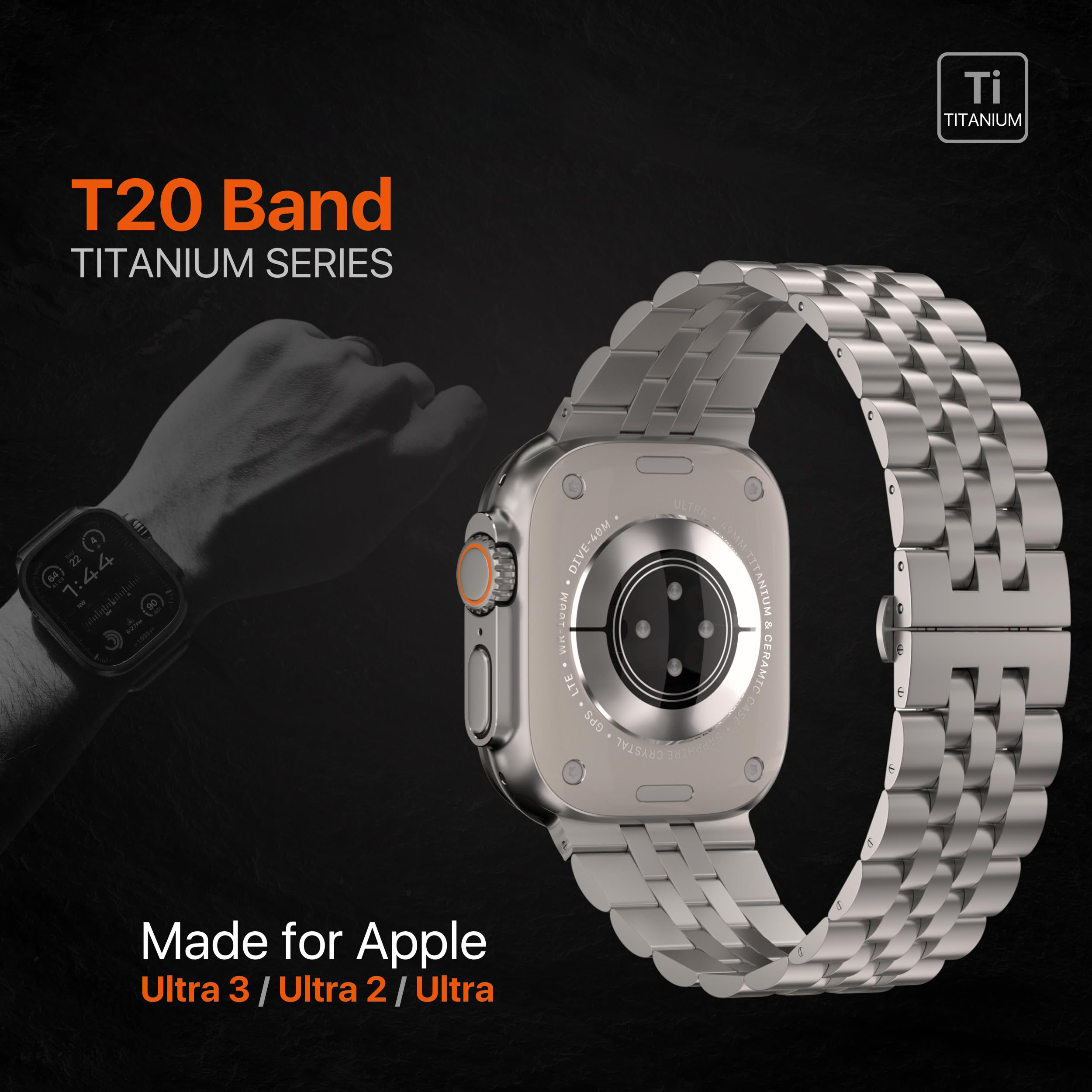 Luxury Titanium Strap for Appl - Luxury Watch Apple Bands recension och pris