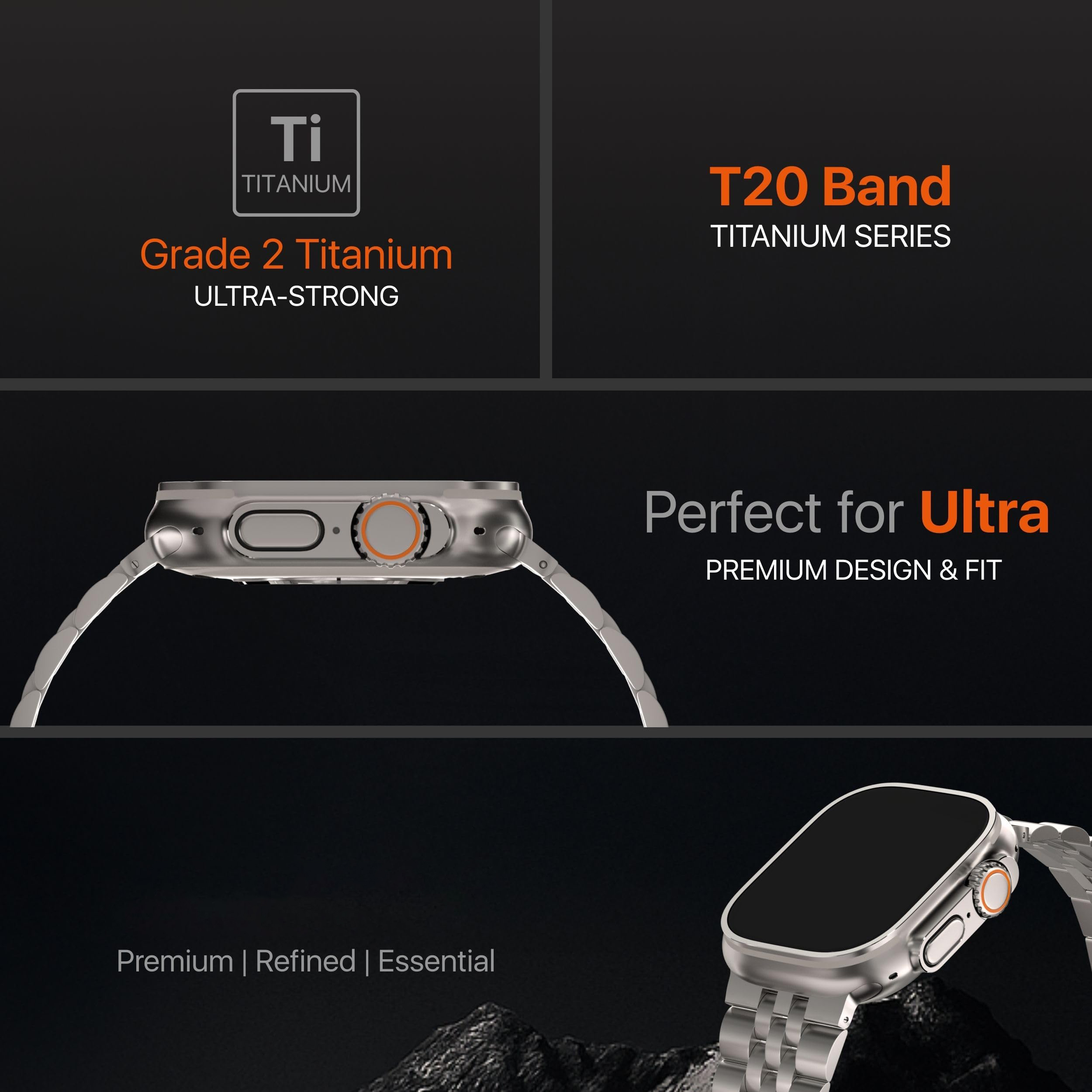 Luxury Titanium Strap for Appl - Luxury Watch Apple Bands recension och pris