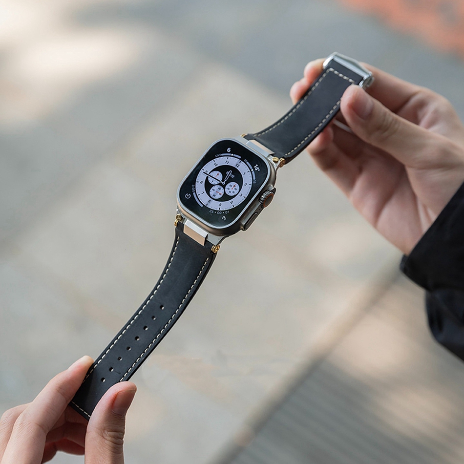 Man Leather Band for Apple Wat - Luxury Watch Apple Bands recension och pris