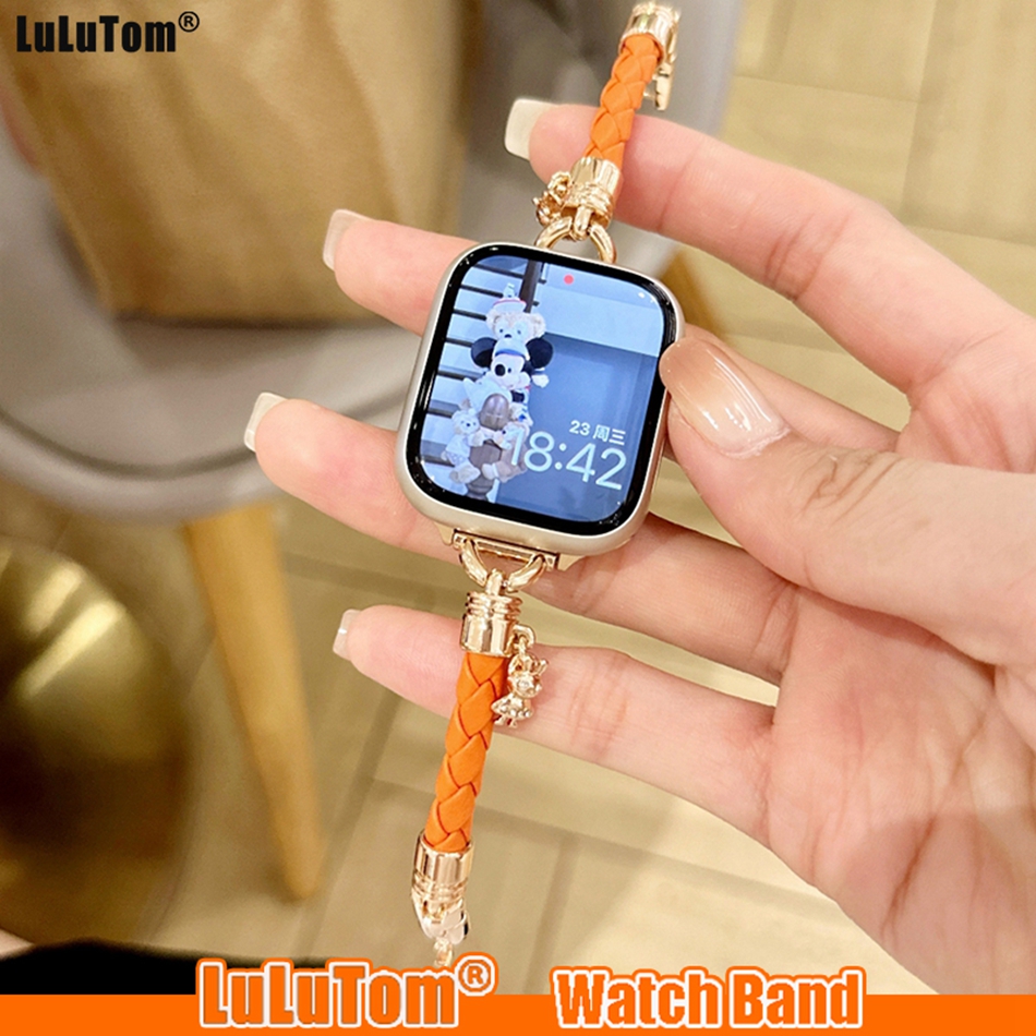 Braid Leather Strap For Apple  - Luxury Watch Apple Bands recension och pris