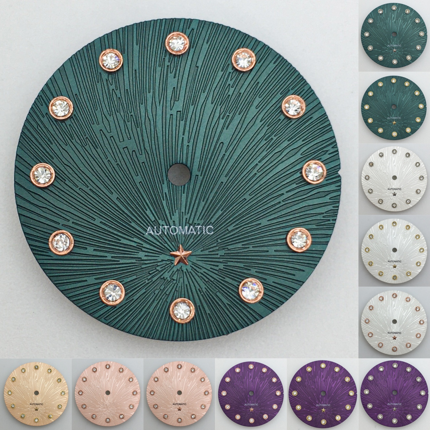 NH 24.5mm Star Watch Dial Gree - Exhibition Caseback recension och pris