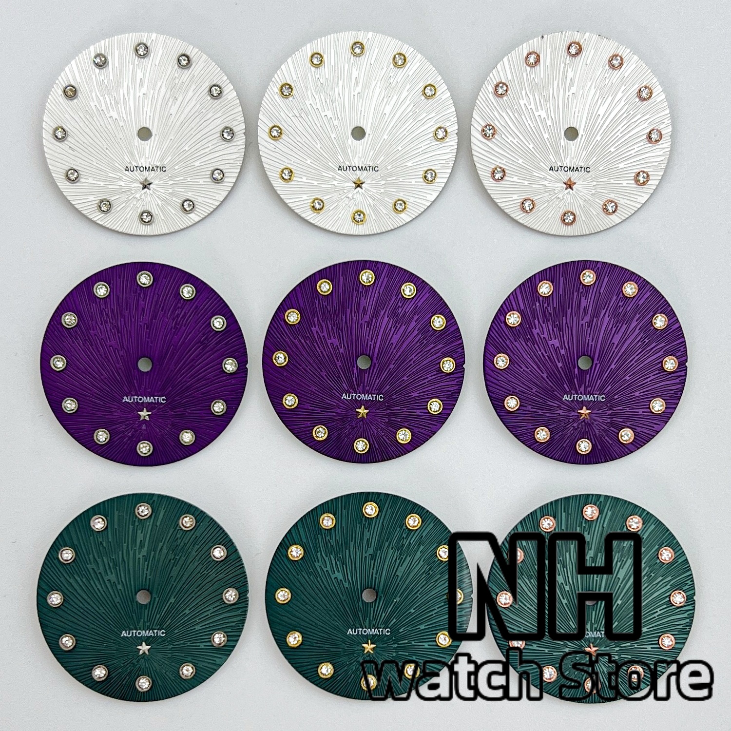 NH 24.5mm Star Watch Dial Gree - Exhibition Caseback recension och pris