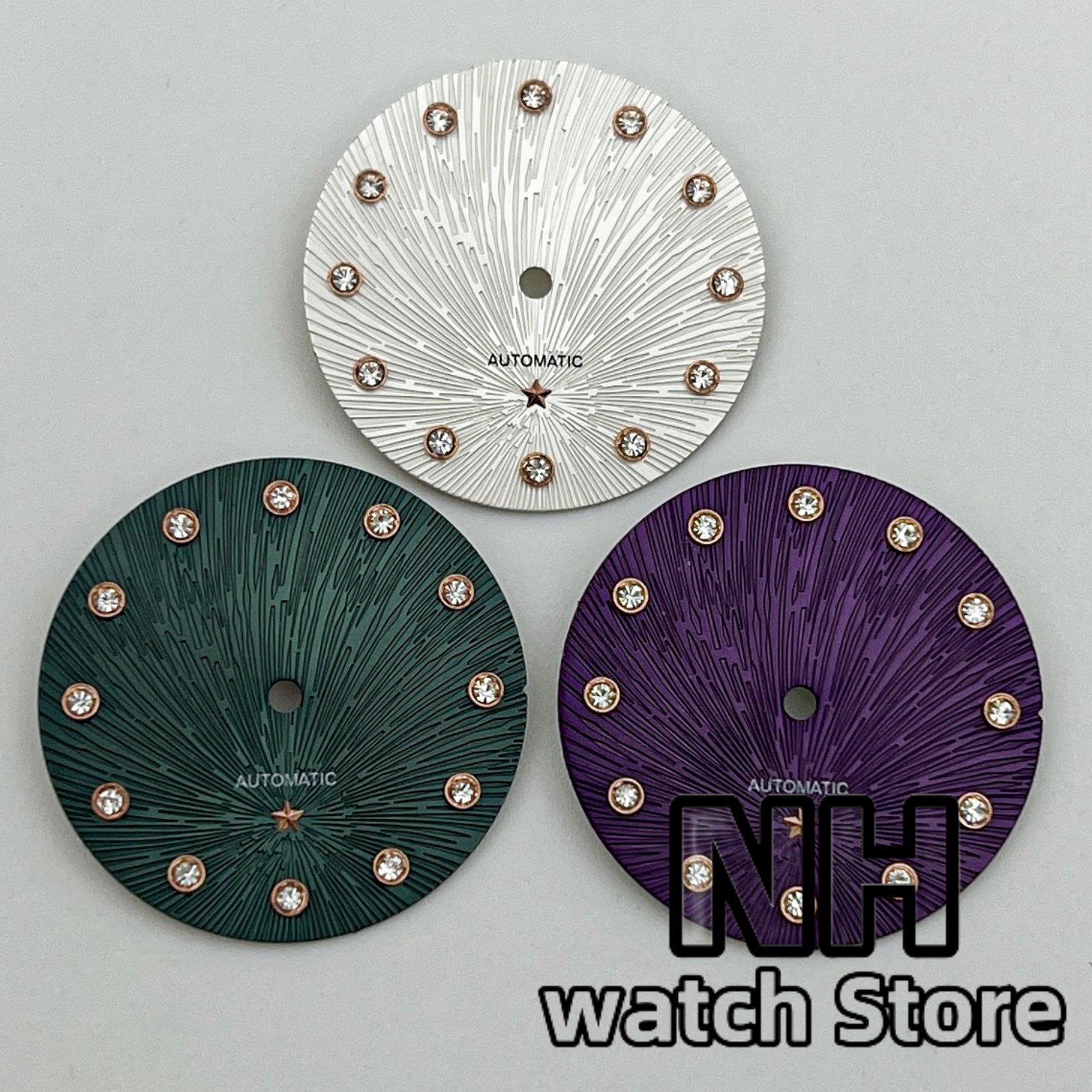 NH 24.5mm Star Watch Dial Gree - Exhibition Caseback recension och pris