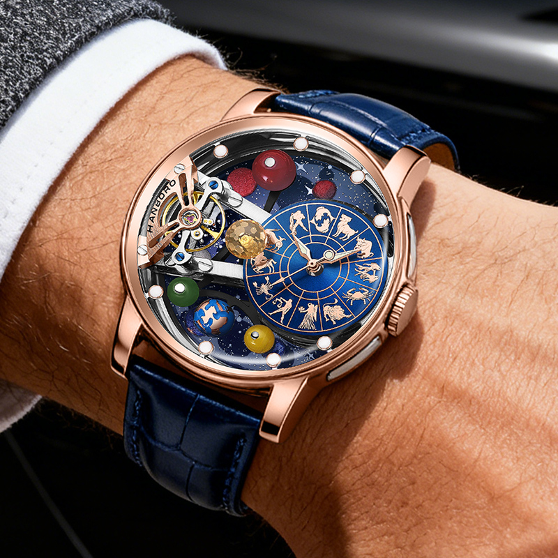 HANBORO Celestial Series 12 Co - Luxury Watch With Green Dial recension och pris