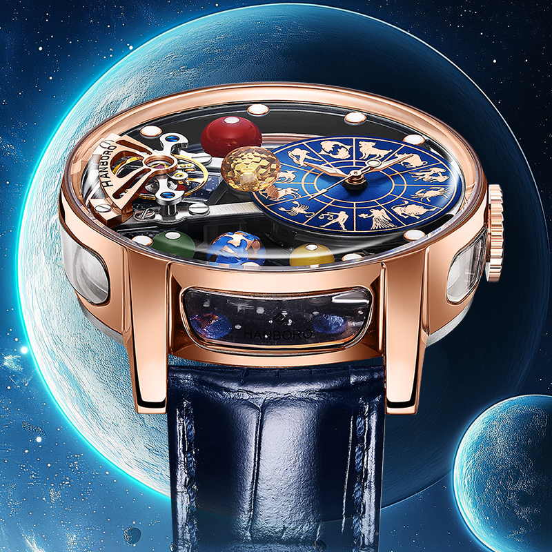 HANBORO Celestial Series 12 Co - Luxury Watch With Green Dial recension och pris