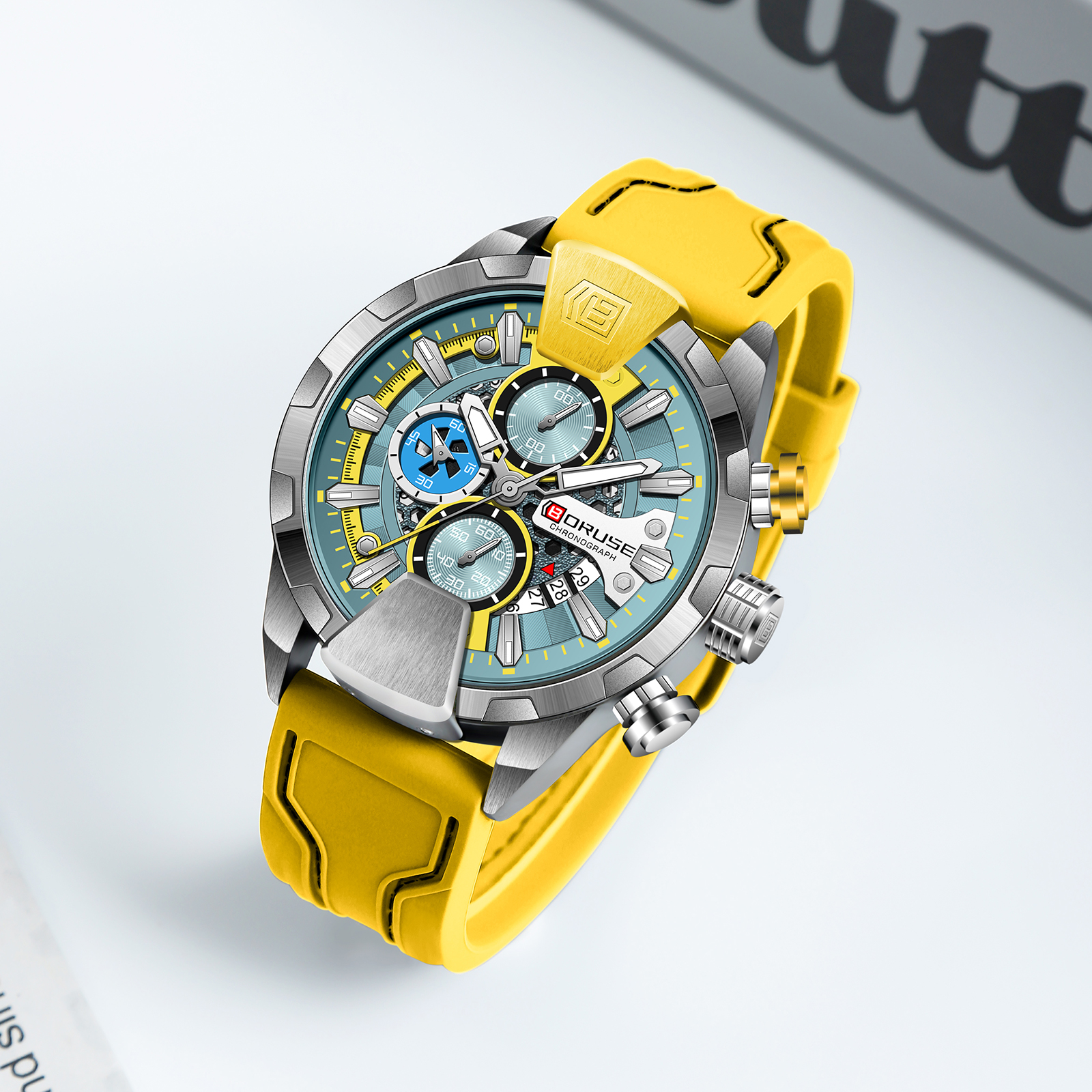 BORUSE Yellow Watches Men Wate - Luxury Watch It recension och pris