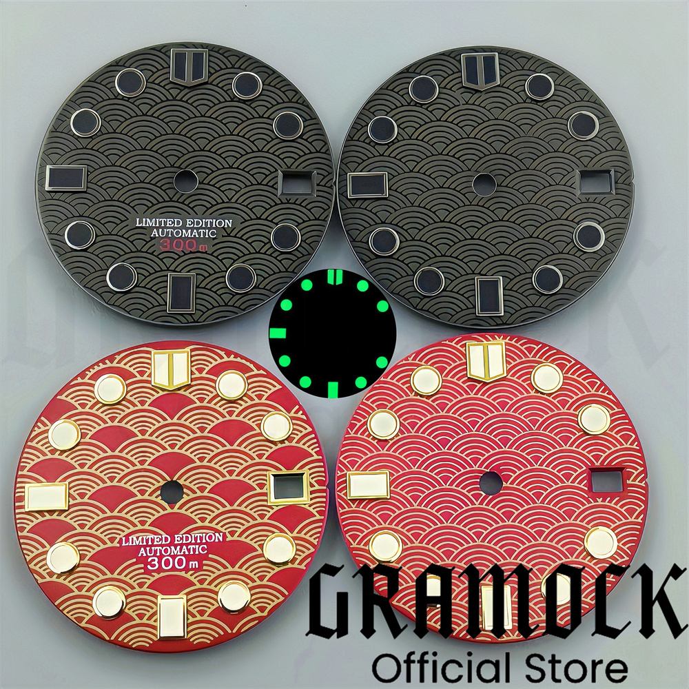 Gramock 28.5mm Black Red Fishs - Luxury Watch With Green Dial recension och pris