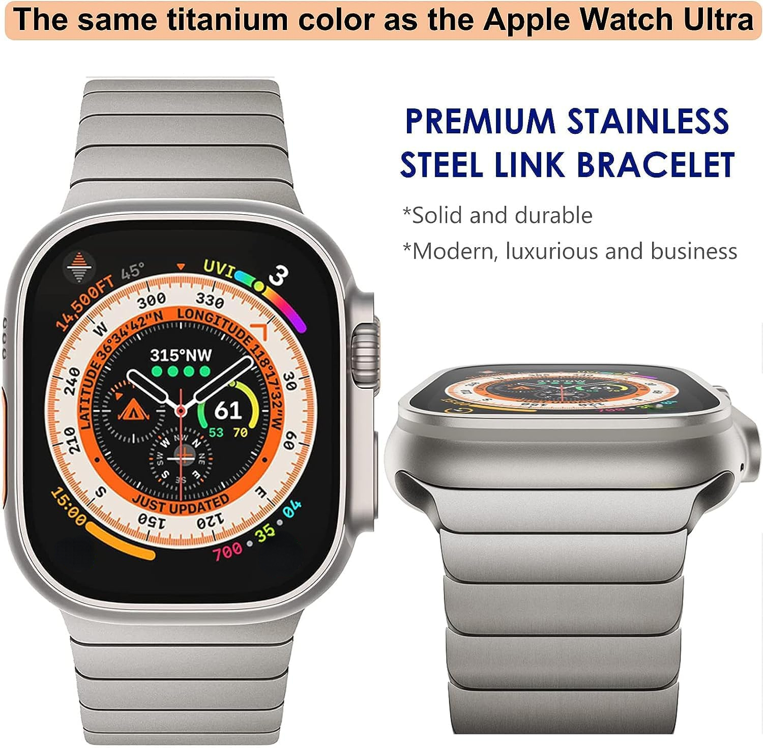 Ultra 3 2 Titanium Color For A - Luxury Watch Apple Bands recension och pris