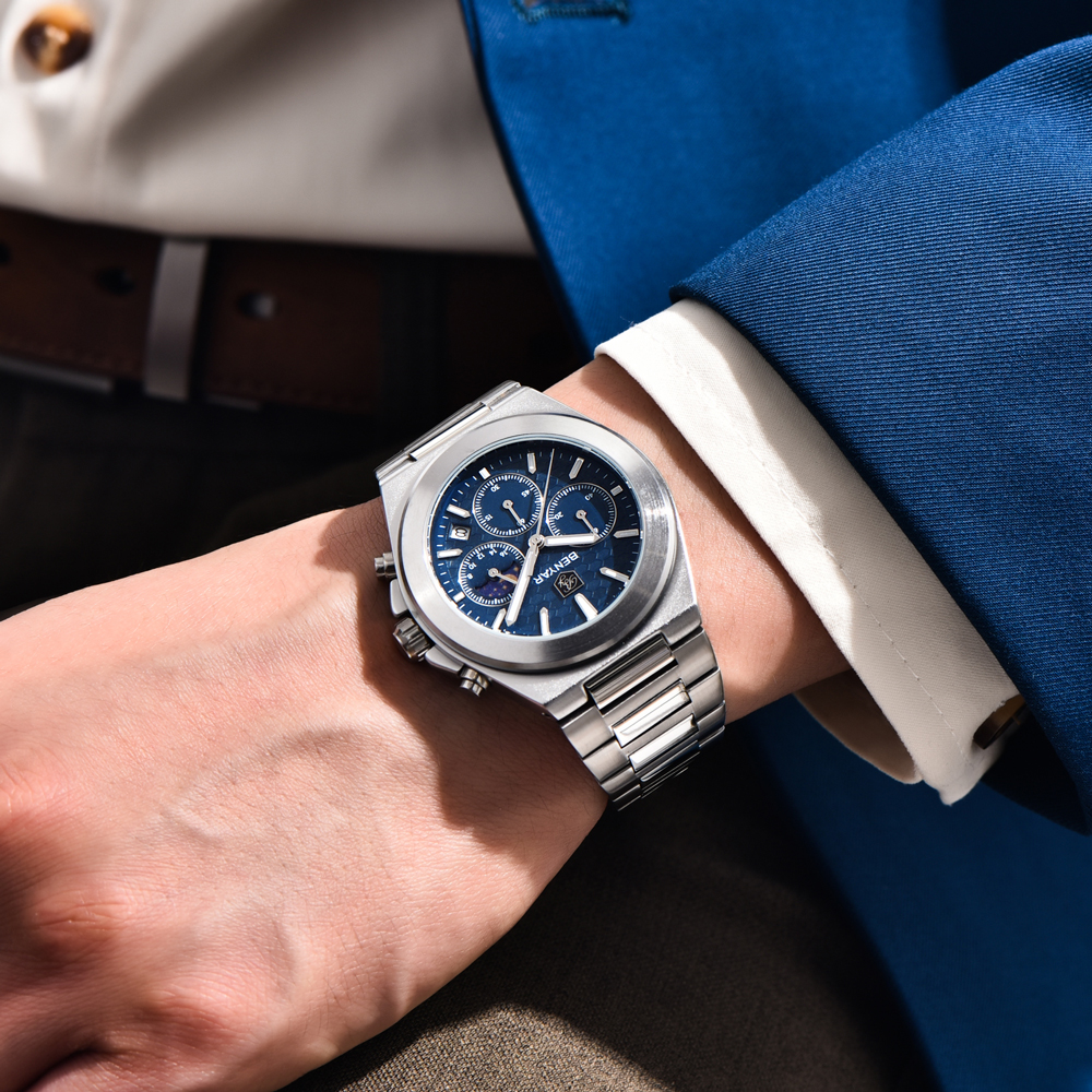 2025 New BENYAR Moon Phase Men - Luxury Watch German recension och pris
