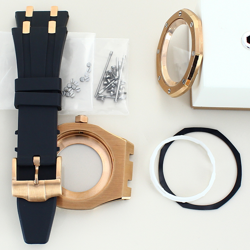 Rose Gold 41mm Octagonal Watch - Exhibition Caseback recension och pris