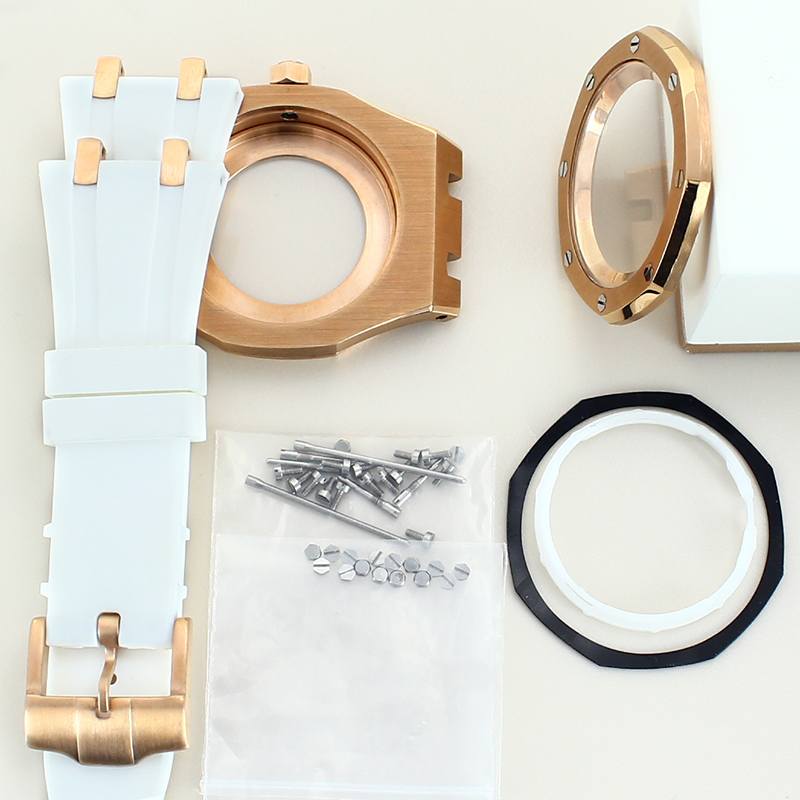 Rose Gold 41mm Octagonal Watch - Exhibition Caseback recension och pris